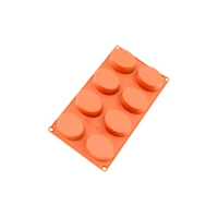 8 Cavity - Deep Oval Silicone Chocolate Mold - D-055