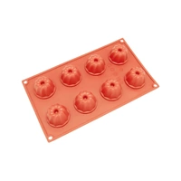 8 Cavity - Mini Bundtform Silicone Chocolate Mold D-057