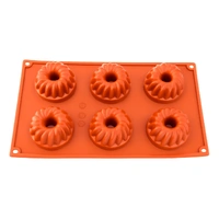 6 Cavity - Kugelhopf Silicone Chocolate Mold -D-058