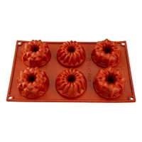 6 Cavity - Assorted Bundt Silicone Chocolate Mold- D-061