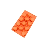 12 Cavity - Fluted Round Silicone Chocolate Mold D-068