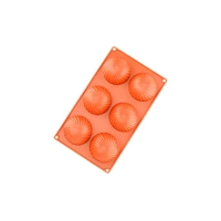 6 Cavity - Fan Disc Silicone Chocolate Mold D-083