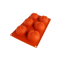 6 Cavity - Fancy Round Silicone Chocolate Dome Mold - D-103