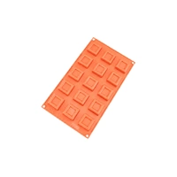 15 Cavity - Savarin Square Silicone Chocolate Mold D-104