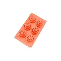 6 Cavity - Gradual Circle Silicone Chocolate Mold D-113