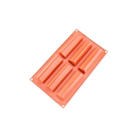 6 Cavity - Plain Log Silicone Chocolate Mold D-116