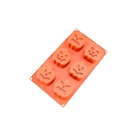 6 Cavity - Jack-O-Lantern Silicone Chocolate Mold D-122