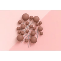 Dusty Rose Matte Ball Toppers 20pcs