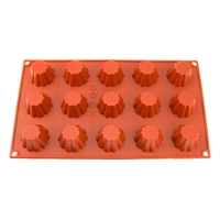 15 Cavity - Mini Brioche Silicone Chocolate Mold Flexible Baking Mould - Ds-034