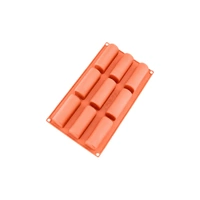 9 Cavity - Rounder Bar Silicone Chocolate Mold Ds-101