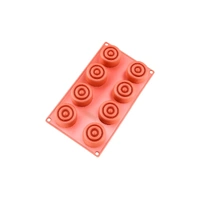 8 Cavity - Textured Round Silicone Chocolate Mold Dx-028