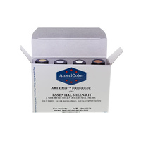 ** Americolor Amerimist Essential Sheen Kit Airbrush Colour 4 Assorted Bottles- .65oz: Single