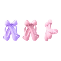 Ballet Slipper Cupcake Rings - Girl Pink Purple Cupcake Rings - 6Pieces