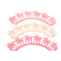 Ballet Dancers Cake Wrappers - Cake Decorating Tools - Pack Of 12 Wraps.