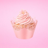 Christ Cross Baby Pink Cake Wrappers - Cake Decorating Tools - Pack Of 12 Wraps.