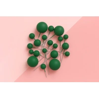 Forest Green Matte Ball Toppers 20pcs