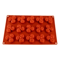 15 Cavity - Swirls Silicone Chocolate Mold Flexible Baking Mould - G-062