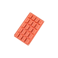 20 Cavity - Hidden Rectangle Silicone Chocolate Mold G-092