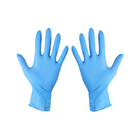 100 Pcs Small Gloves Vinyl Powder Free Blue