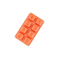 8 Cavity - Hidden Square Silicone Chocolate Mold Gx-080