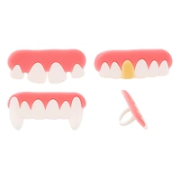Teeth And Gum Cupcake Rings - 6Pc