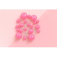 Hot Pink Ball Topper 20Pcs