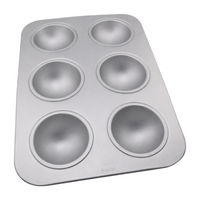 Anodized 6 Hemisphere Cup Muffin Pan - Hot Stuff Bakeware