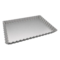 11.25 Inch x 8.125 Inch x 1 Inch High Fluted Tart Quiche Pan - Hot Stuff Bakeware