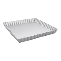 9 Inch x 9 Inch x 1 Inch High Fluted Tart Quiche Pan - Hot Stuff Bakeware