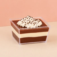 Square Dessert Cup 140ml (10 Pack) - Iconic Cake Art