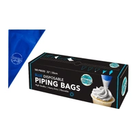 Blue Disposable Piping Bags Roll - 100Pcs - 22 Inch 55cm Iconic Cake Art 