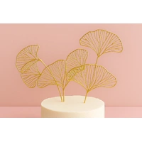 Gold Ginkgo Leaf Topper Iconic Cake Art