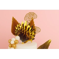 Gold Palm Birthday Topper Set Iconic Cake Art