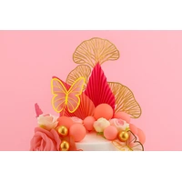 Pink Floral Butterfly Topper Set Iconic Cake Art