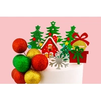 Santa Belt Christmas Topper Set Iconic Cake Art