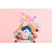 Unicorn Rainbow Cake Topper Set Iconic Cake Art