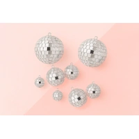 "Disco Ball Set of 8Pcs without stick 3cm, 4cm, 5cm, 6cm"