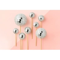 "Disco Ball  Set of 8Pcs with Sticks 3cm, 4cm, 5cm, 7cm"