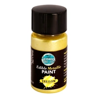 Yellow Metallic Edible Paint with Brush - Iconic Cake Art