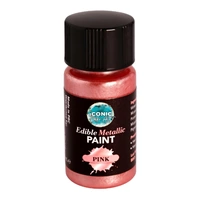 Pink Metallic Edible Paint with Brush - Iconic Cake Art