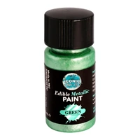Green Metallic Edible Paint with Brush - Iconic Cake Art