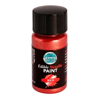 Red Metallic Edible Paint with Brush - Iconic Cake Art