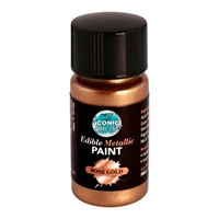 Bronze Metallic Edible Paint with Brush - Iconic Cake Art