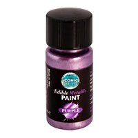 Purple Metallic Edible Paint with Brush - Iconic Cake Art