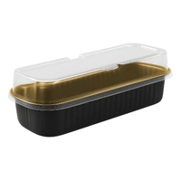 6pcs Black Foil Trays With Lids Iconic Cake Art
