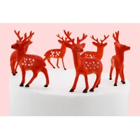 6PCS Christmas Reindeer Toppers Iconic Cake Art