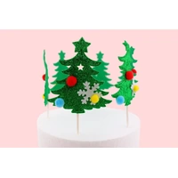 6PCS Christmas Tree Toppers Iconic Cake Art
