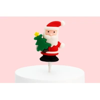 6PCS Festive Santa Toppers Iconic Cake Art