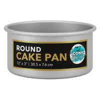 12 Inch x 3 Inch Round Cake Pan Iconic Cake Art