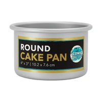 4 Inch x 3 Inch Round Cake Pan Iconic Cake Art